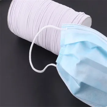

Mask Elastic Cord Spool Flat Elastic Bands Smooth Finish Sewing Thread for Knitting Clothing