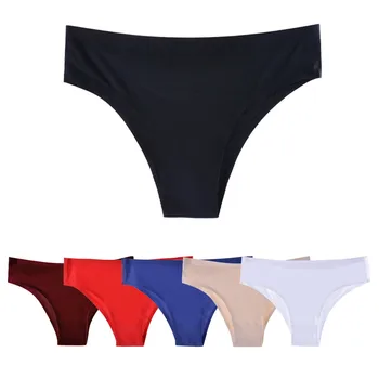 

Sweet Bikini knickers Seamless Briefs Soft Solid Women Underwear Nylon Panties Sexy Lingerie Ladies Lingerie Underpant