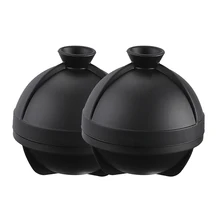 

UPORS 2/4PCS Ice Ball Molds 2.5 Inch Large Ice Cube Maker BPA Free Round Silicone Sphere Ice Cubes for Whiskey Cocktails Bourbon