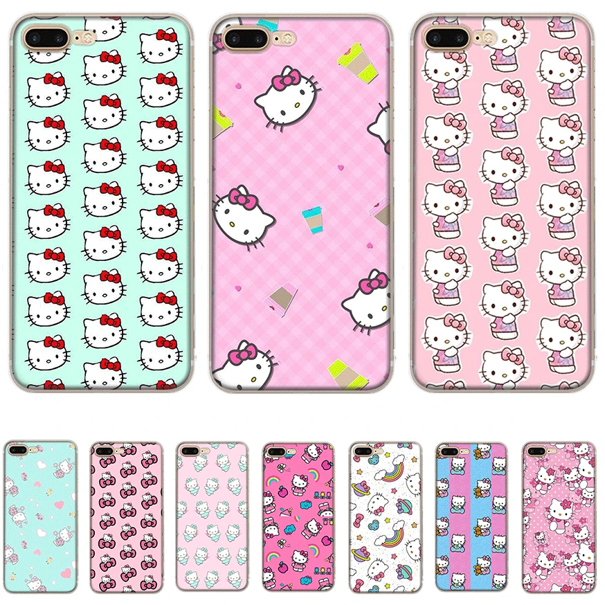 

Mobile Phone Case For iPhone Apple XR X XS Max 6 6s 7 8 P Lus 5 5S SE Shell Cute Hello Kitty Protection Fashion