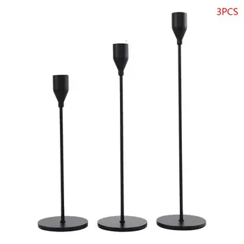 

3pcs/set Simple Candlestick Candle Holder Simple Wedding Dinning Party Bar Decor R7RC