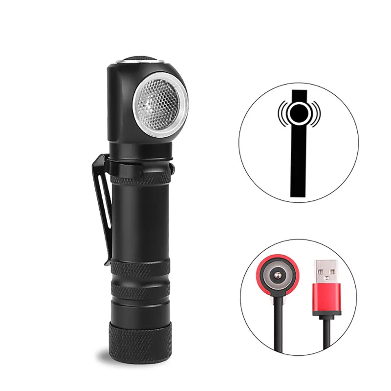 Rechargeable XHP50 Work Light Torch Flashlight With Magnet Can Be Used As Headlamp IP65 Led Flashlight 11x3x3CM Lanterna 40NOV2601