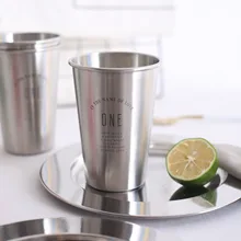 Серебро 304 нержавеющая сталь кофейная кружка набор для завтрака молочный фруктовый сок пивная чашка хлеб фруктовое блюдо соус прочная металлическая чашка 1 шт