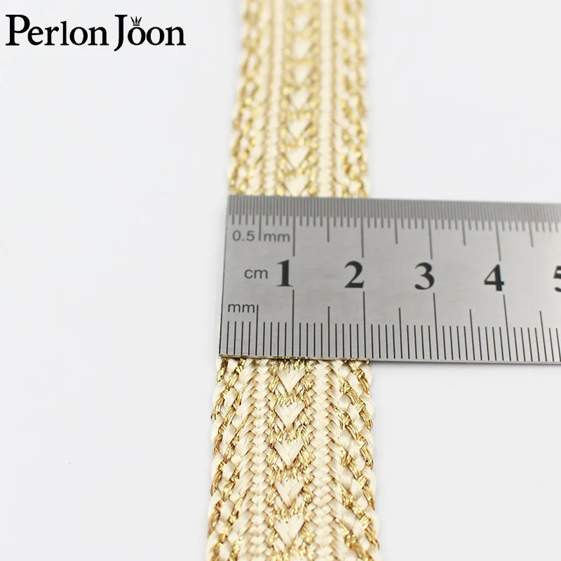 10 Yard 20mm Wide Brand Webbing Skirt Robe Clothing Shoes Hat and Bags Home Decoration Lace Gold Silver Woven ZD0308