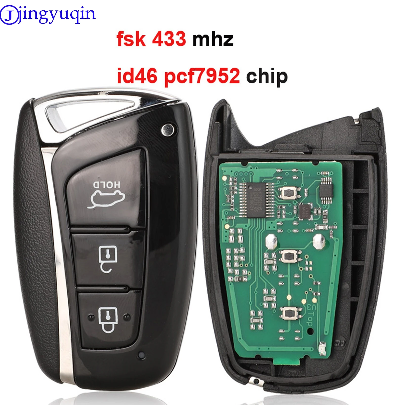 Умный Автомобильный ключ jingyuqin для Hyundai Santa Fe IX45 2013 2014 3 кнопки 433 МГц ID46 Электронный