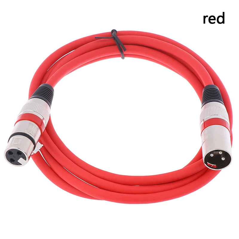 Горячая 1,8 м 3 Pin XLR штекер к женскому микрофонному удлинительному кабелю аудио удлинительные кабели шнур провод линия 6 мм для микрофона - Цвет: red