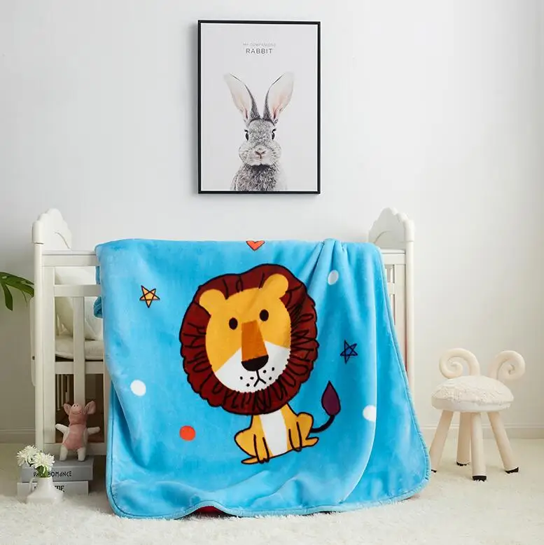 BRAND100x130cm детское или детское одеяло, Мультяшные одеяла, двойное утолщенное Облако Соболь ткань с мягким ворсом одеяла - Цвет: xiaoshizi