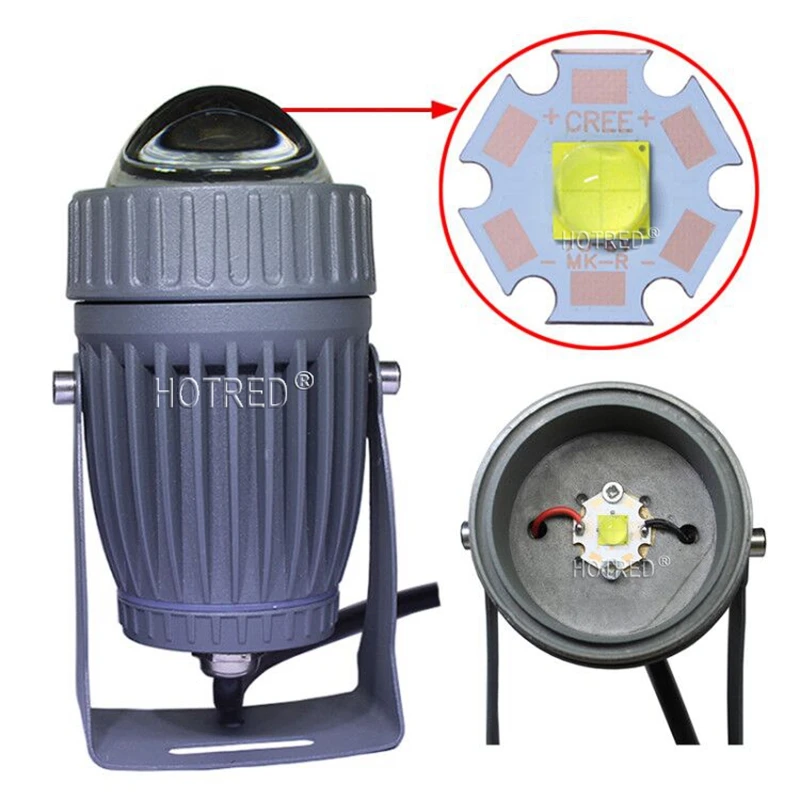 CREE XHP70.2 Профессиональный уличный светодиодный прожектор 30 Вт фокусировочная лампа освещение на большие расстояния узкий угол луча с DC 12-24 В