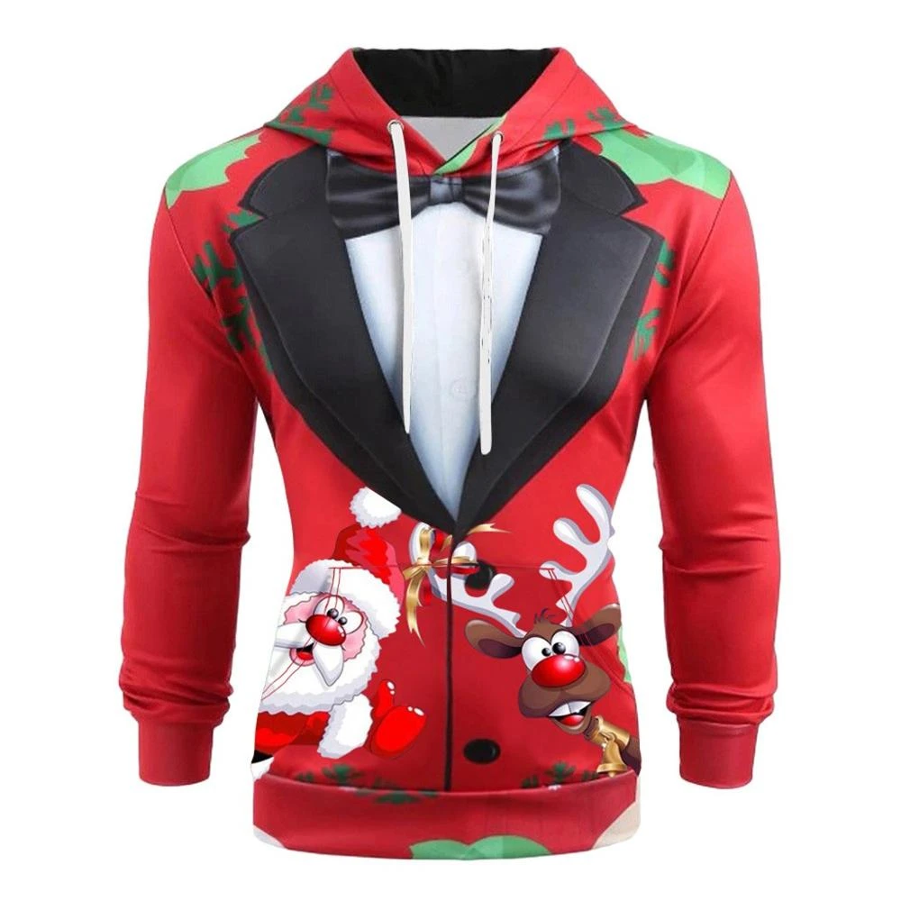 Sudadera con capucha impresa en 3D de para hombre Sudadera con capucha divertida y fea Sudadera de manga larga capucha chaqueta deportiva sudadera moletom 25 #|Sudaderas con capucha y sudaderas|