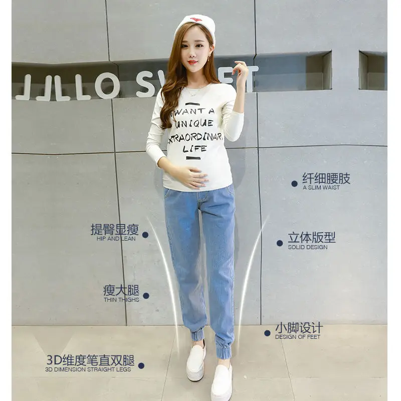 Winter Fleece Denim Jeans Maternity Pants For Pregnant Women Clothes Nursing Pregnancy Leggings Trousers Maternity Clothing