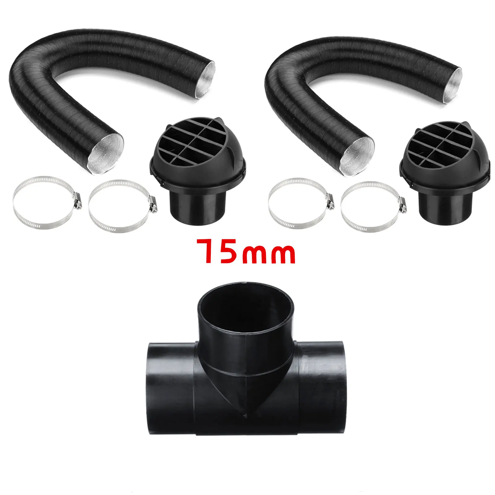 75mm Auto Auto Heizung Rohr Kanal Warmluft auslass Entlüftung schlauch  Clips Ebers pacher für Heizung autonome Heizung - AliExpress