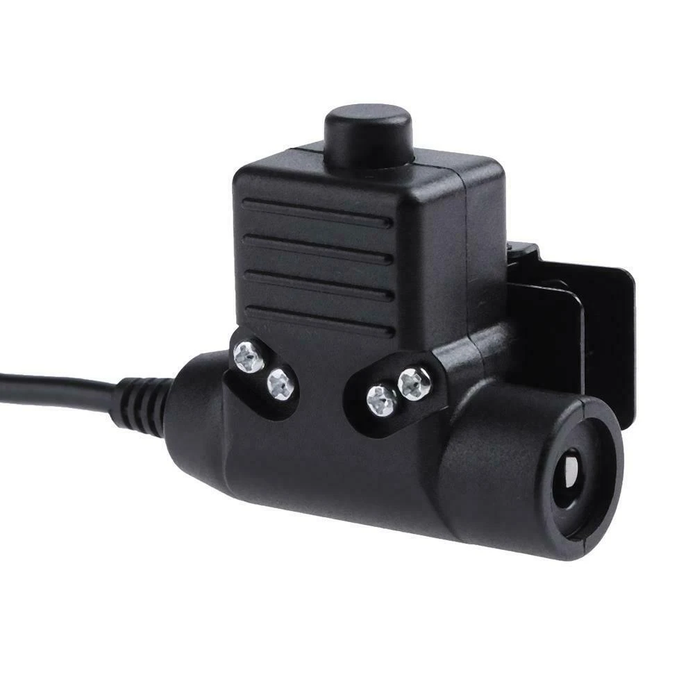 U94 PTT Headphone Accessory Black Z TAC Radio Standard Walkie Talkie Clip On Portable Military Adapter Button Switch Hunting