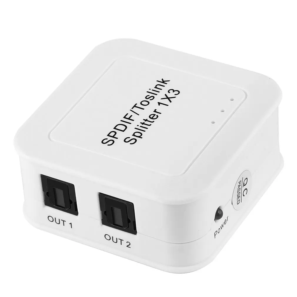 Портативный цифровой оптический разделитель волокон SPDIF TOSLINK 1x3 1 вход 3 выхода