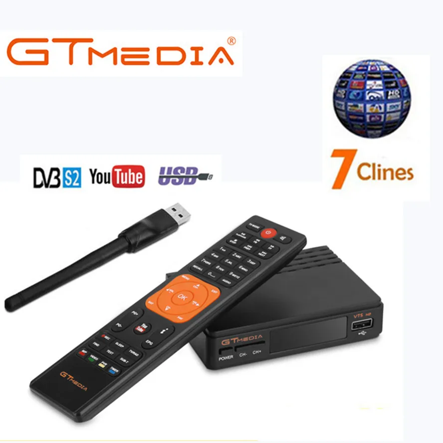 V7S HD спутниковый ресивер DVB-S2 V7S HD Full 1080P+ USB wifi+ 1 год Clines CCCAM Upgrade Freesat V7 Receptor Sat tv Box