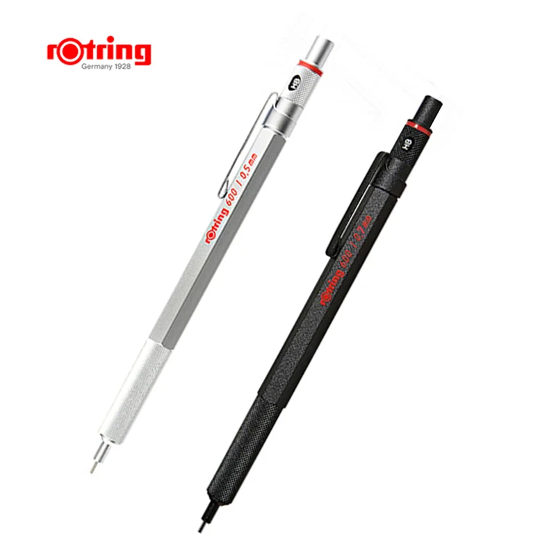 Механический карандаш Rotring 600 0 5 мм/0 7 мм серебристый/черный металлический