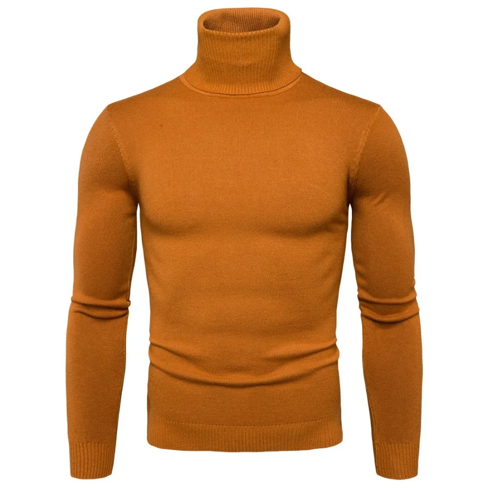 Goede Nieuwe Warme Heren Coltrui Heren Trui Mannen Mode Gebreide Heren Truien Casual Trui Mannelijke Kraag Slim Fit Gebreide Truien