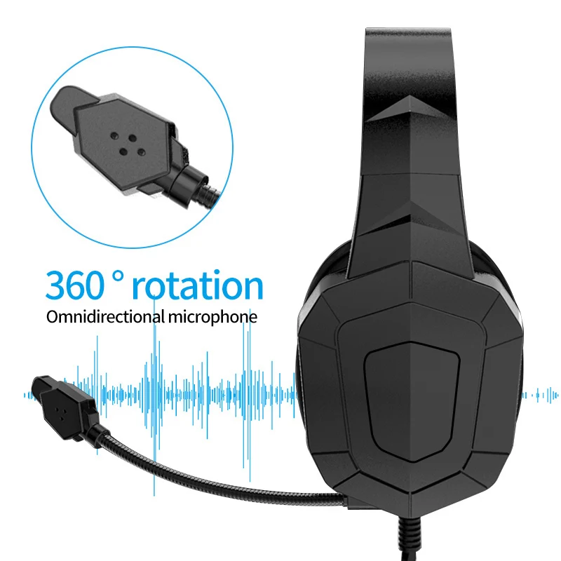 Gaming Headphones With Microphone 360 Rotation Headset Shocking Sound Music Bass Headset For PC Mobile Phone Tablet PS4 Switch
