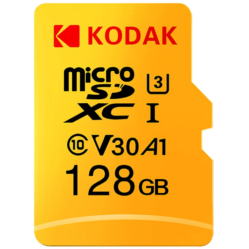 128GB U3 Флэш-карта памяти KODAK 32 ГБ Micro SD 64 Гб U3 4K TF/SD карта 128 ГБ 256 ГБ 512 Гб класс 10 Memoria Micro SD высокая скорость - Емкость: 128GB U3