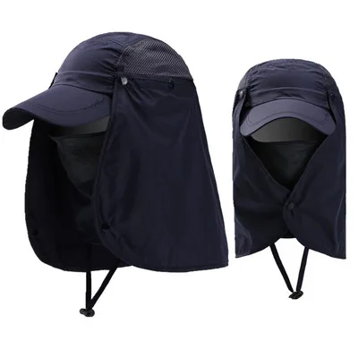 Unisex Visor Chapéus com Proteção UV, Pesca Sun Protector, Face e Pescoço Capa, Esporte ao ar livre, Caminhadas