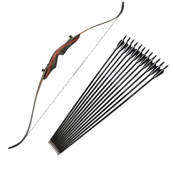 

Fiberglass Arrow Bow Right Archery Recurve Bow 30-40lbs 60inch Right-handed Wooden Standpipe Recurve Bow Right-handed Shooting