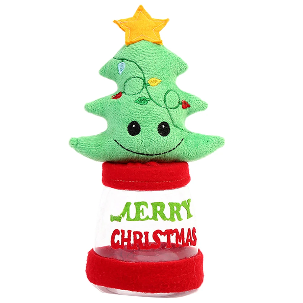 Christmas Tree Santa Snowman Pattern Transparent Candies Jar Storage Bottle Gift Boxes