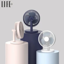 Youpin 3 жизни 202 Настольный беззвучный вентилятор зарядка через usb мини портативный карманный вентилятор 2000 мАч емкость аккумулятора низкий уровень шума для летнего охлаждения