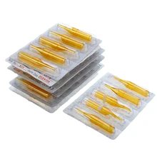 50 шт одноразовые RT FT круглые плоские золотые акулы наконечники для татуировки пластиковые стерилизованные насадки иглы наконечники для тату-пистолета машинные иглы