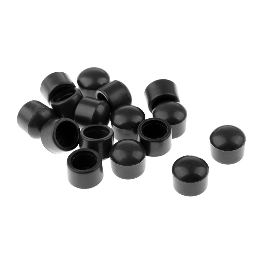 16Pcs Table Football Rod Cover End Caps Rubber Soccer Foosball Accessories