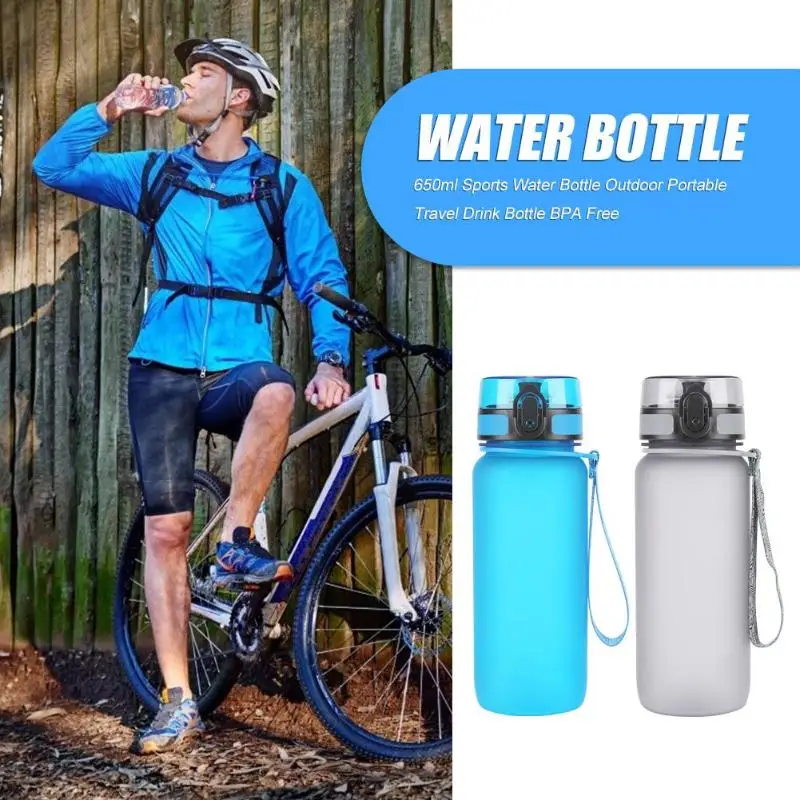 650 мл Спортивная бутылка для воды на открытом воздухе портативная дорожная бутылка для напитков BPA бесплатно