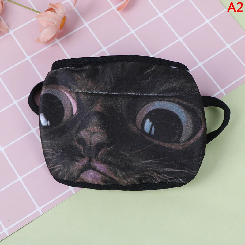 Милая хлопковая Пылезащитная маска для лица с рисунком аниме Kpop Lucky Bear Dog Cat для женщин и мужчин муфельные маски со ртом для лица - Цвет: 2