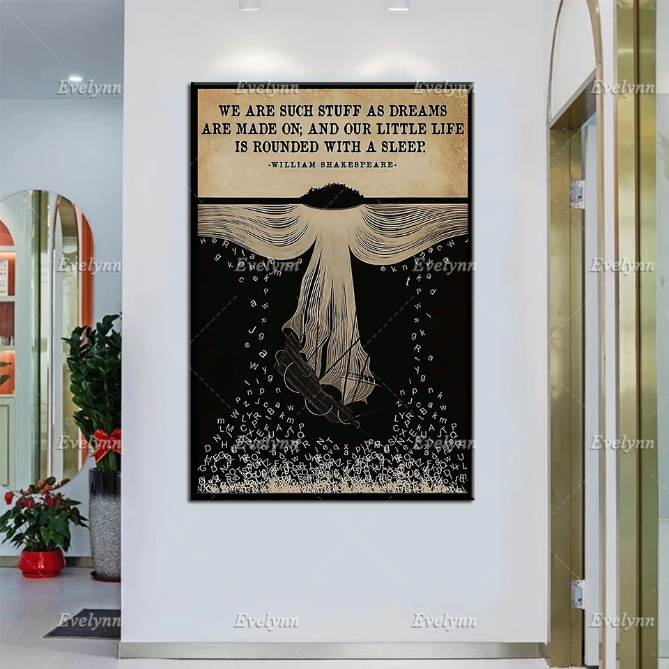 ウィリアムシェイクスピアのことわざ 本のプリント 愛の本のキャンバス 壁の装飾 ヴィンテージのポスター 家の装飾の本の恋人のギフト Aliexpress Home Garden