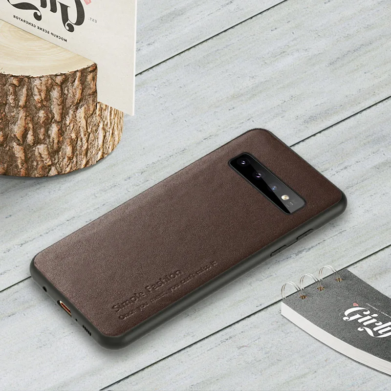 Для samsung Galaxy S10 Plus S10E чехол из натуральной кожи чехол для samsung Galaxy S10 Coque чехлы Оригинальные SophiaLong Capa Fundas - Цвет: Кофе