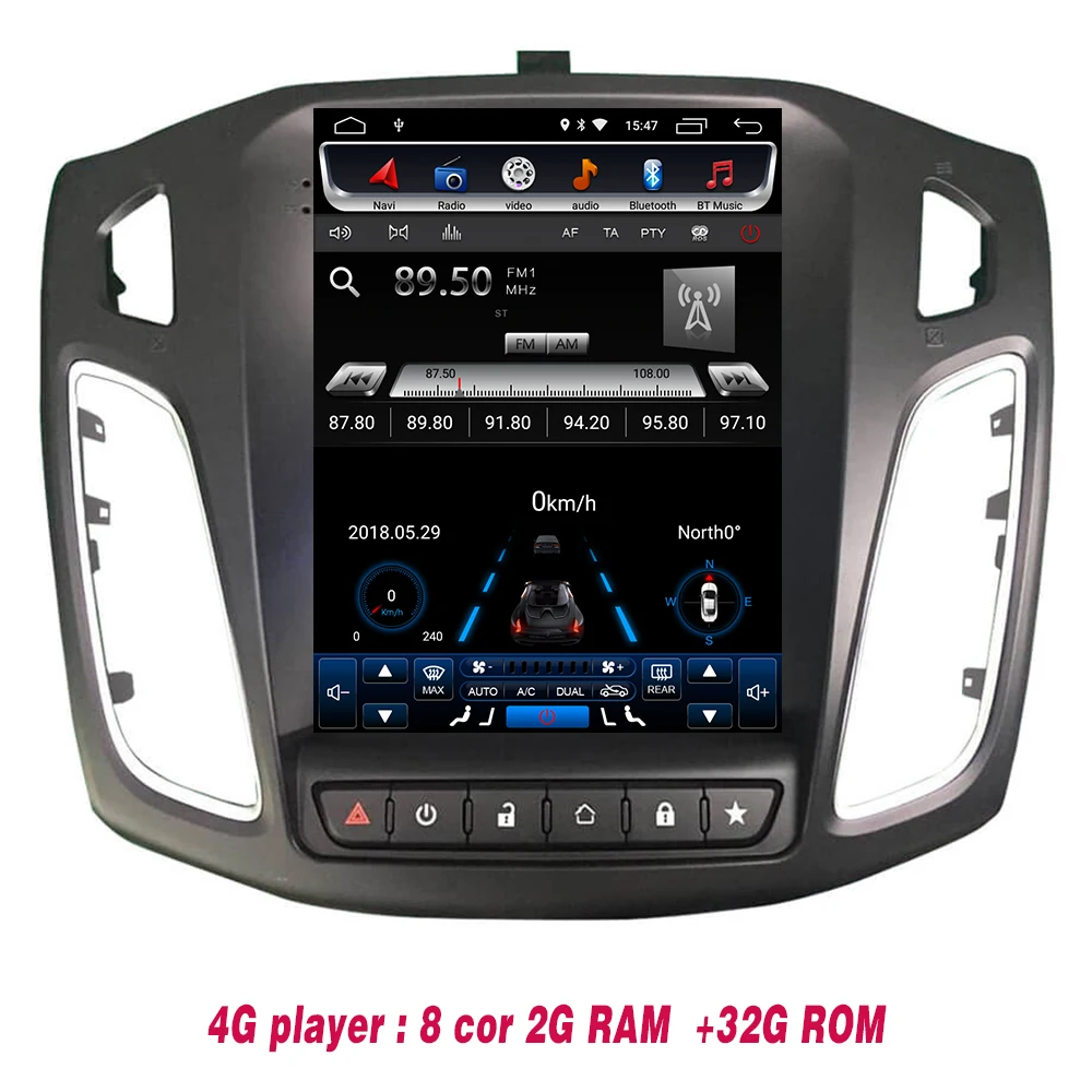 Clearance android 9.0 2G RAM car gps multimedia stereo radio player for focus salon Cruze  insignia navigation system 3