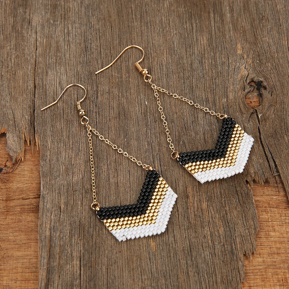 SHINUS BOHO модные oorbellen серьги стрелы для женщин Miyuki длинные висячие серьги bijoux femme Delica ювелирные изделия вечерние подарок