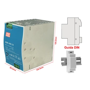 

MEANWELL MW84807 MeanWell NDR-480-24 transformer industrial Rail 24V 480W 20A DIN Rail Power Supply Universal Bar