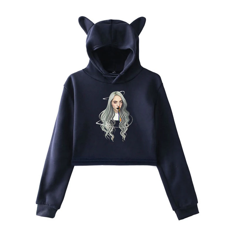 Billie Eilish толстовки светящийся свитер Повседневный Женский пуловер с капюшоном с длинным рукавом певица хип хоп Толстовка уличная одежда Топ - Цвет: No Luminous43
