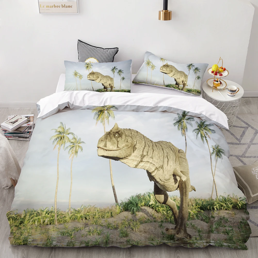 dinosaur-5 3D печатных мультфильм постельное белье с изображением динозавров комплект Детский пуховик стеганое одеяло постельное белье для мальчиков - Цвет: dinosaur-5