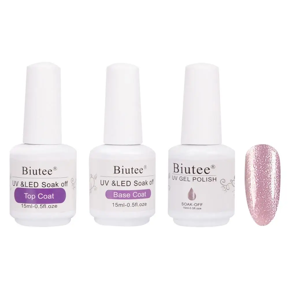 15ml 2coat Pink Biutee 10 шт./компл. 15 мл поли гель лак набор 3D кошачий глаз Гель-лак для ногтей комплект 2 базовое, топовое покрытие 3D кошачьих глаз лак для ногтей Soak Off гель лак гель - Цвет: 15ml 2coat Pink