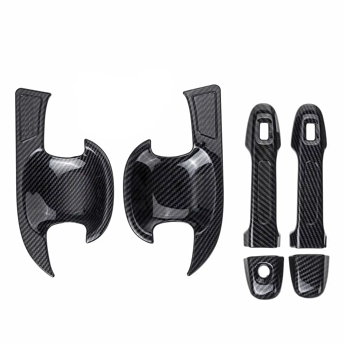 

Carbon Black Front Door Bowl Cover Trim & Handle Cover Trim ABS For Toyota C-HR CHR 2016 2017 2018 Car Styling Accessory