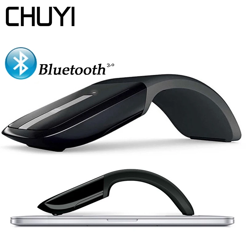 CHUYI Bluetooth мышь 1200 dpi ультра-тонкий оптический складной Arc Touch беспроводной BT мышь компьютерные мыши для microsoft PC ноутбук