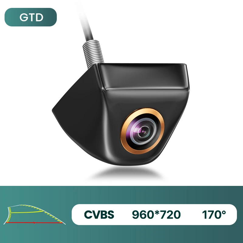 GreenYi Golden Lens 170° Trajectory Car Rear View Camera AHD 720P Full HD Night Vision Reverse Fisheye Vehicle Parking Camera vehicle blackbox dvr Vehicle Cameras