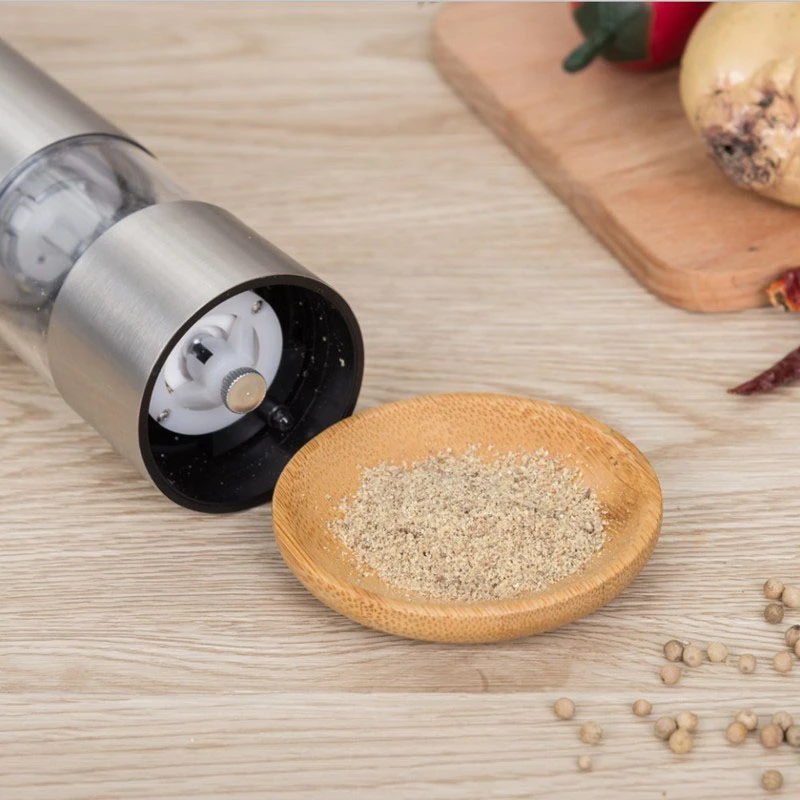 Electric Salt and Pepper Grinder Mill Stainless Steel Pepper Spices Mill Cutter Kitchen Seasoning Tools Accessories for Cooking