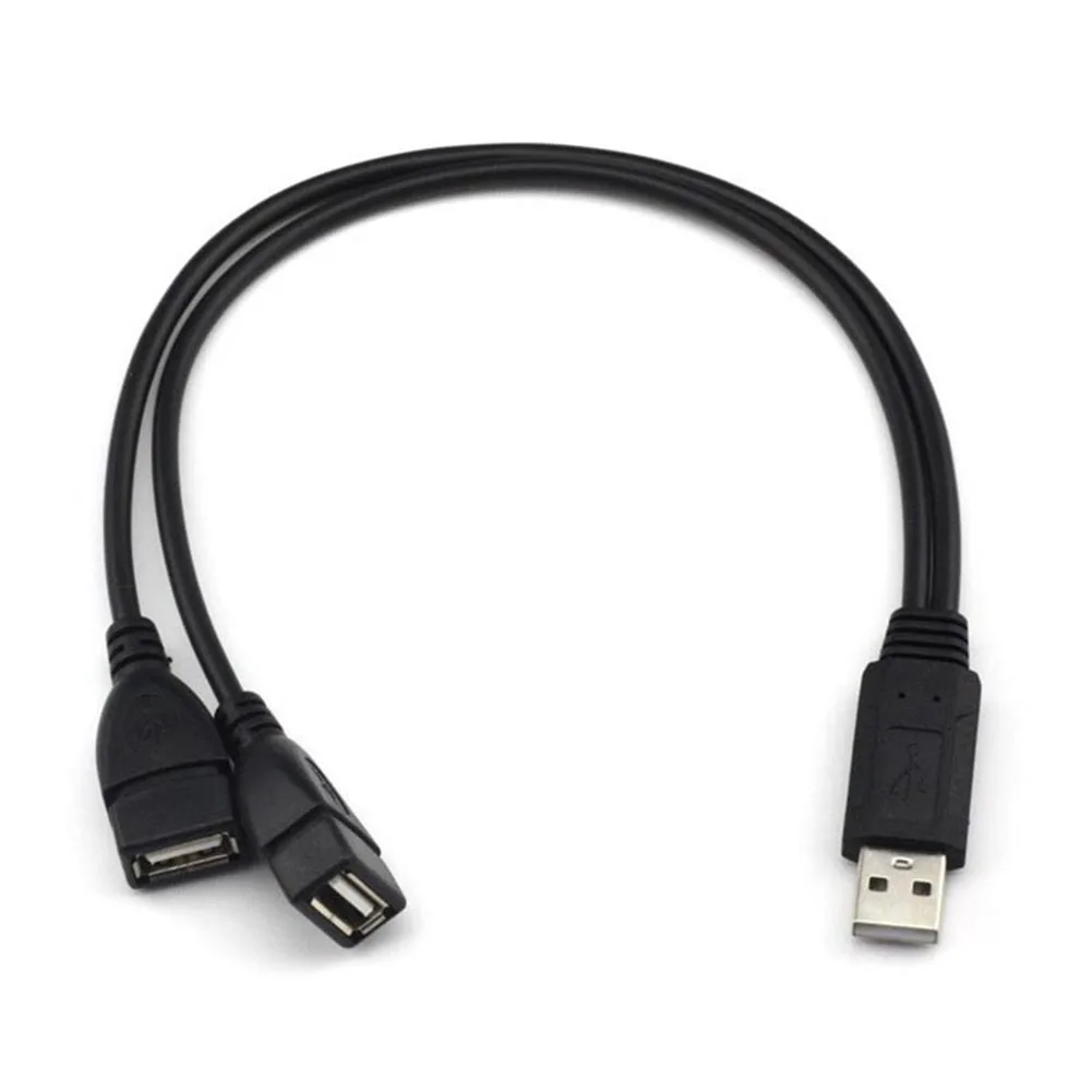 Адаптер usb-кабель 2,0 1 мужчина к 2 двойной гнездовой разъем Y сплиттер прочный шнур питания VDX99