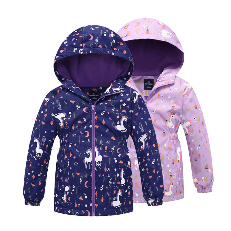 Children Outerwear Jackets Coat Hooded Spring Fleece Baby-Girls Waterproof Kids Autumn