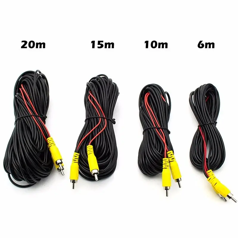 

RCA Video Cable for Rear View Parking Reversing Camera Monitor with Video Trigger Wire,6m 10m 15m 20m Optional