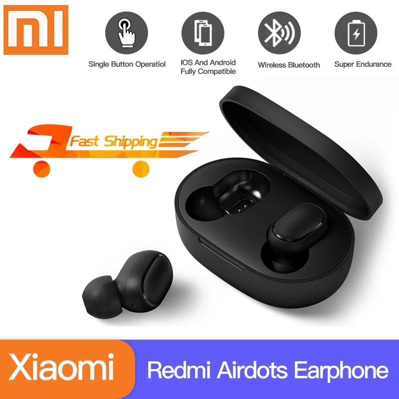 

Xiaomi Redmi Airdots Xiaomi Wireless earphone Voice control Bluetooth 5.0 Noise reduction Tap Control