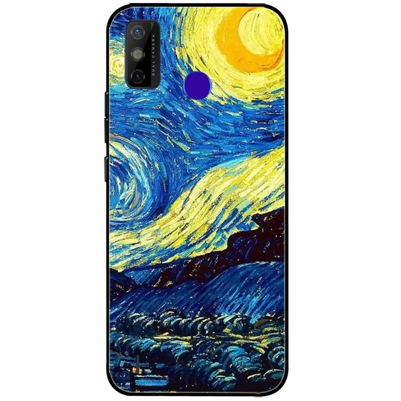 mobile phone cases with card holder For ZTE Blade A51 Case Phone Cover Soft Silicone Painting Cases for ZTE Blade A51 A 51 Back Cover TPU Black Bumper for BladeA51 cell phone belt pouch Cases & Covers