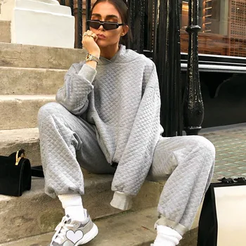 

NCLAGEN 2020 Autumn Winter Women Hooded Hoodies Sweatshirt Two Pieces Set Streetwear Pullover Casual Sweatpants Tracksuit Outfit