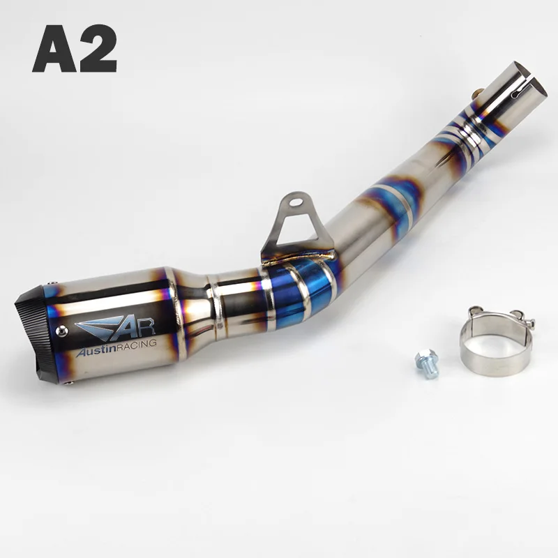 A2 cbr1000 Слипоны для мотоцикла глушитель из титанового сплава средняя труба Остин гоночный поход для CBR1000RR 2008 - Цвет: A2