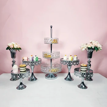 

mirror cake tray cake topper wedding decorating tools party silver sets